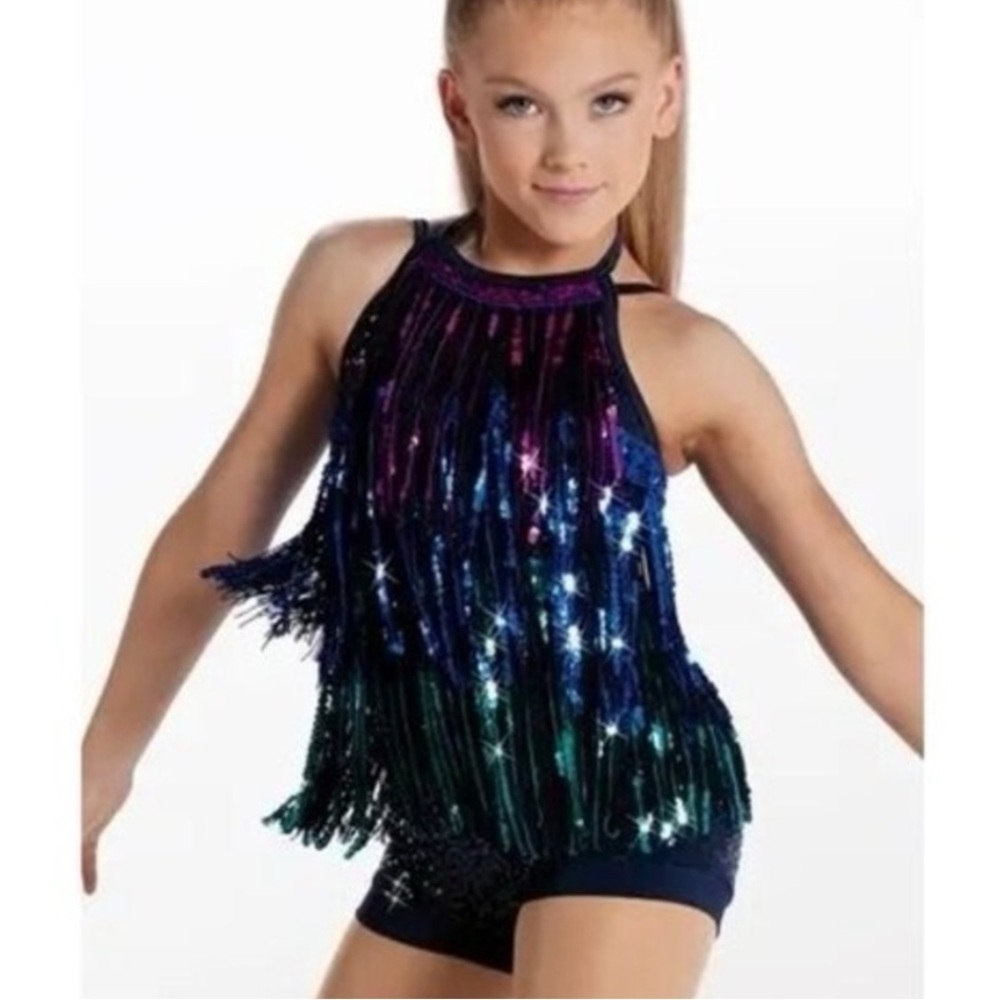Weissman Boom Boom Fringe Sequin Dance Costume IC